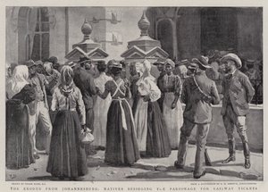 The Exodus from Johannesburg, Natives Besieging the Parsonage for Railway Tickets
